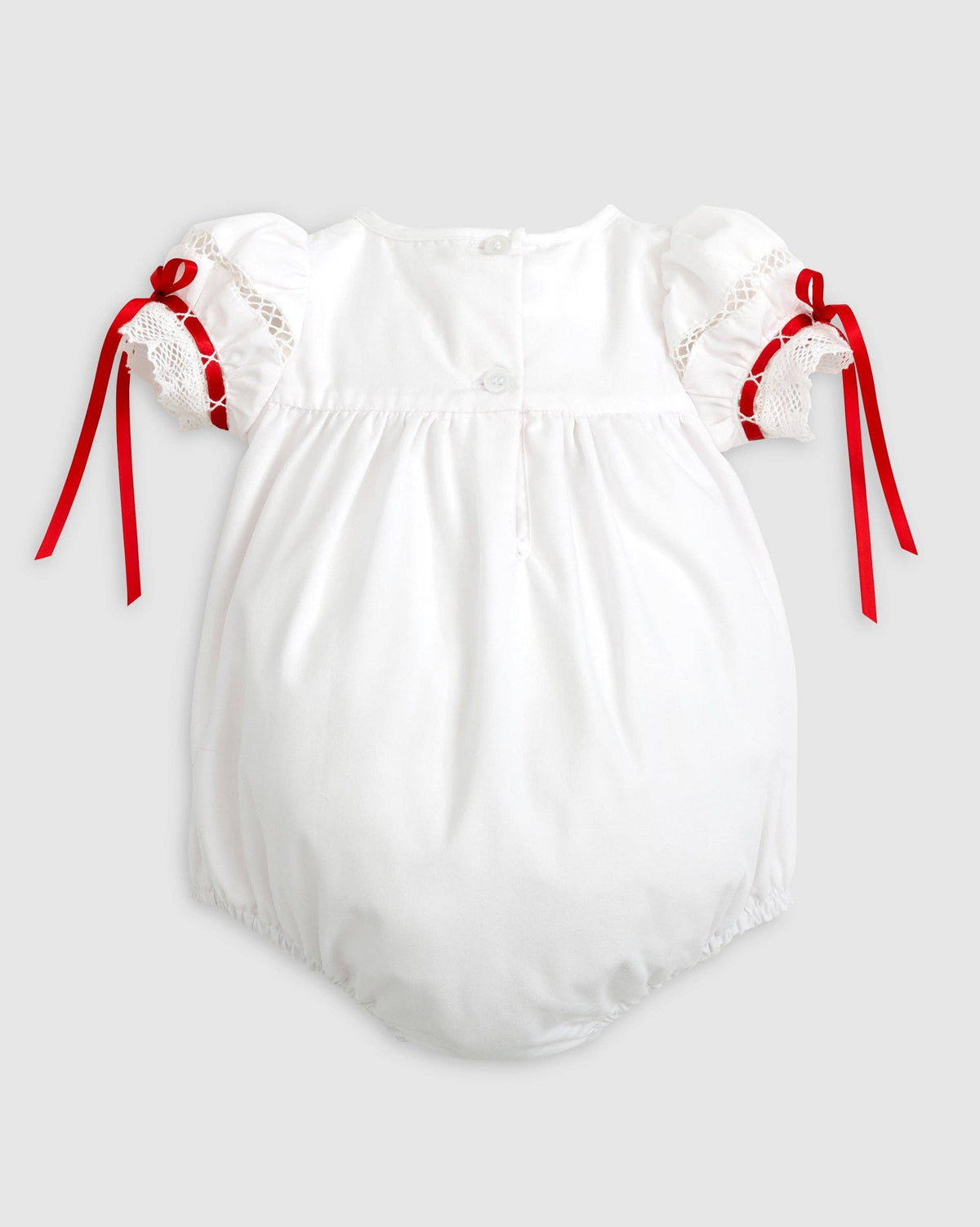 Gilded Noel Holiday Christmas Hand Embroidered White Heirloom Bubble