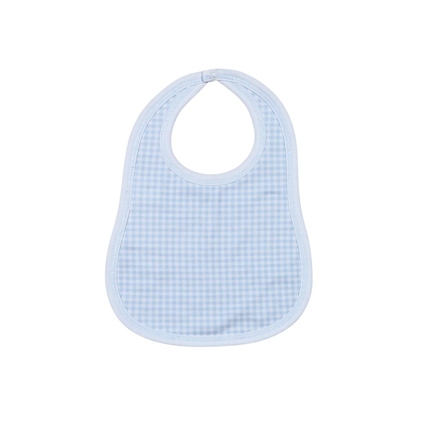 Blue Gingham Bib