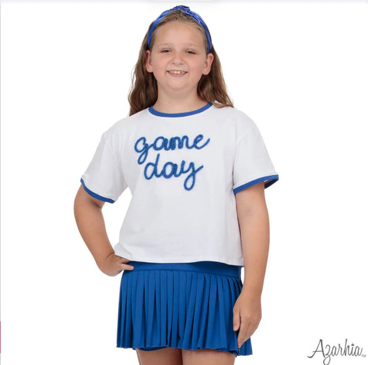 Tinsel Game Day Boxy T-Shirt- Royal