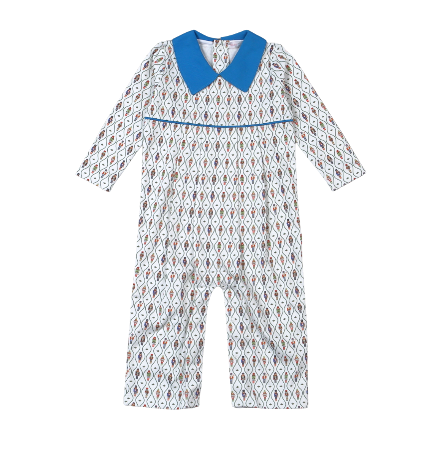 Blue Nutcracker Pima Romper