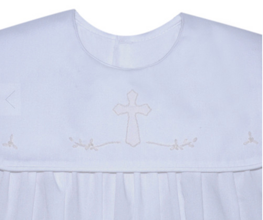 White Ellis Boy Romper-Cross