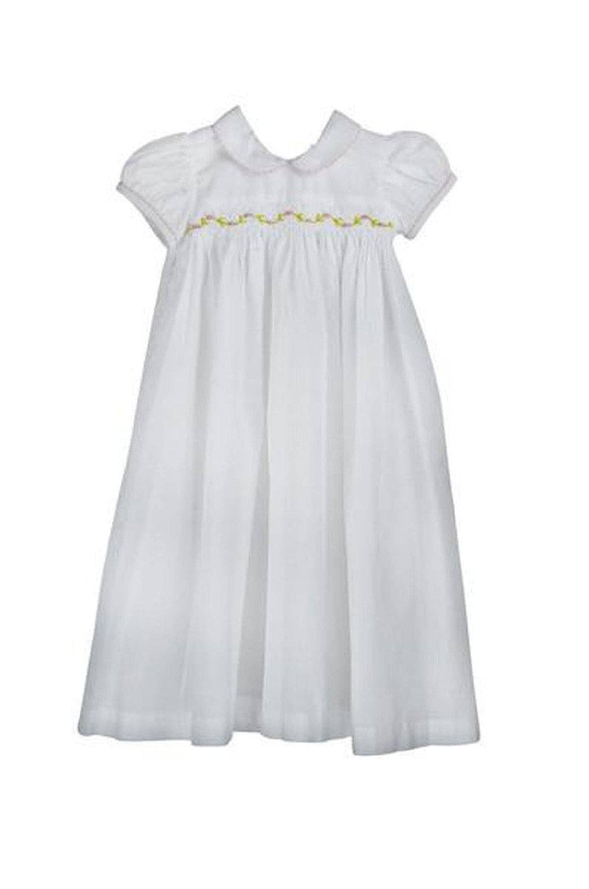 Pink on White Batiste Girl Daygown