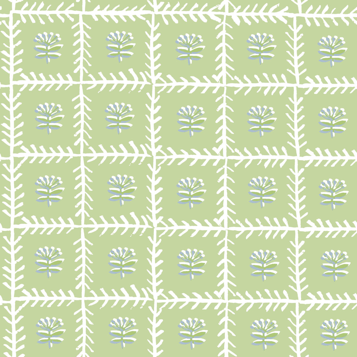 TRELLIS MAHJONG AND GAME TABLECLOTH ~ SOFT GREEN