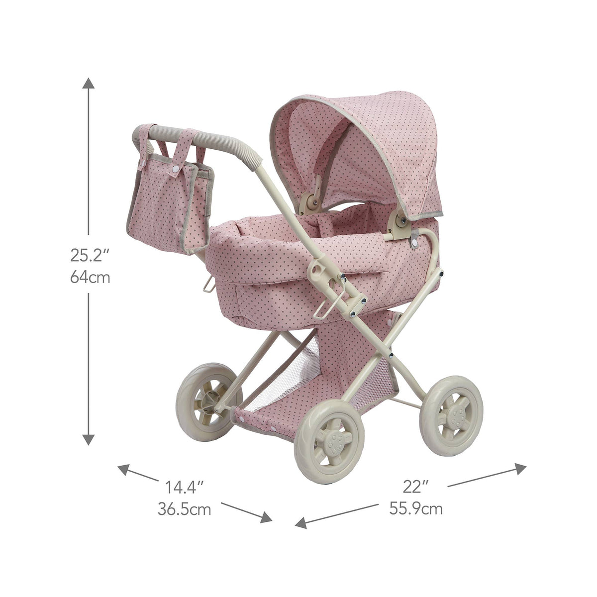 Polka Dots Princess Baby Doll Big Stroller