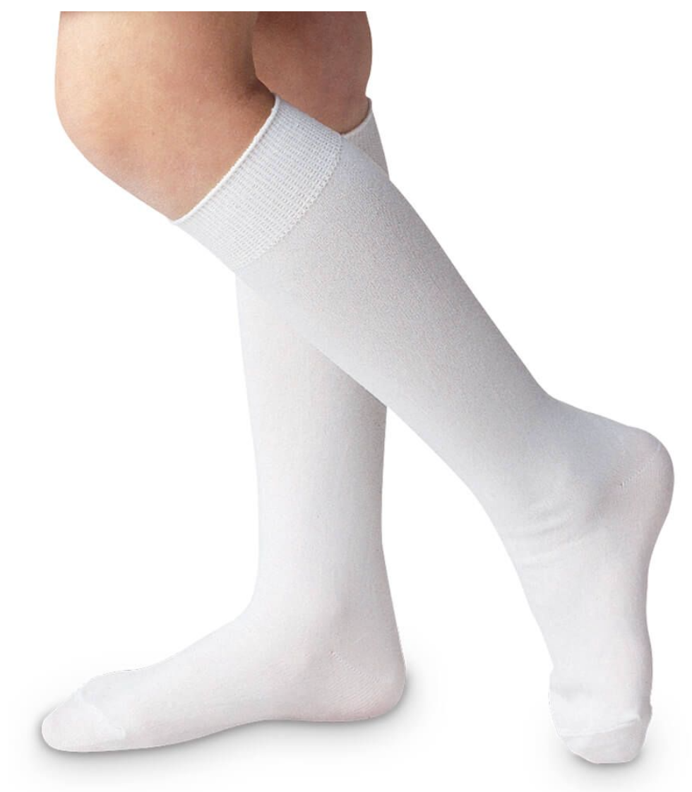 Jefferies Socks Classic White Nylon Knee High Socks 1 Pair