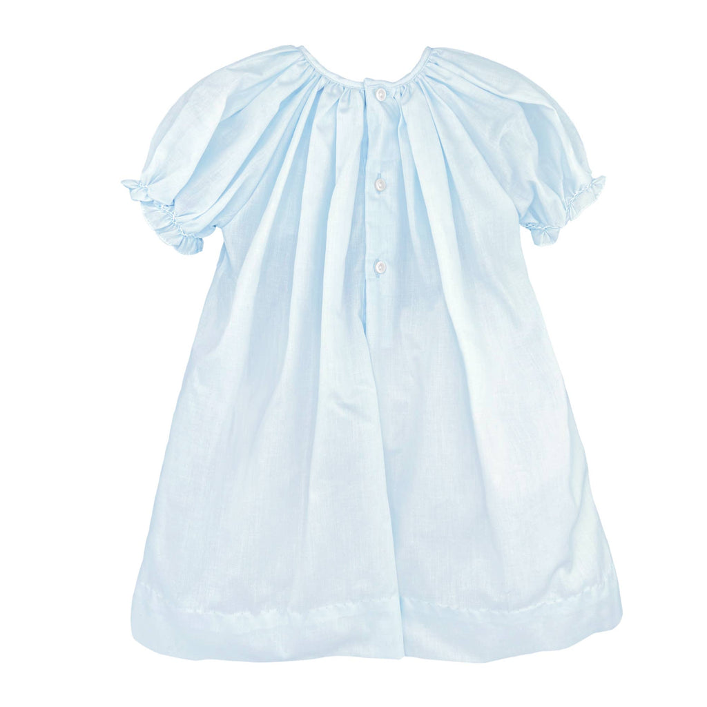 Daygown with Raglan Sleeves and Embroidered Hem