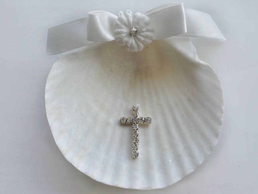 Baptismal Shell W/ Cry. Cross