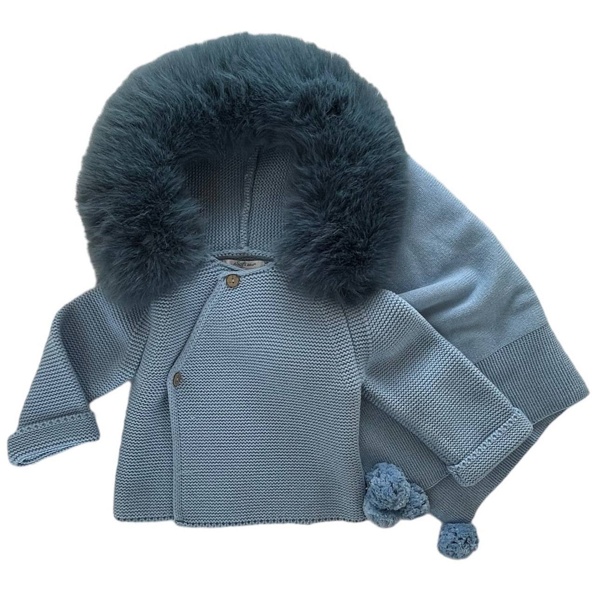 Knit Jacket with Removable Faux Fur
