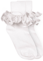 Jefferies Socks Misty Ruffle Lace Turn Cuff Socks 1 Pair