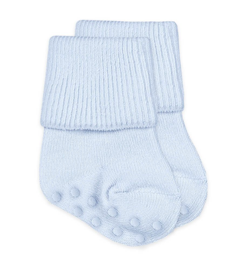 Jefferies Socks Non-Skid Smooth Toe Organic Cotton Turn Cuff Socks 1 Pair