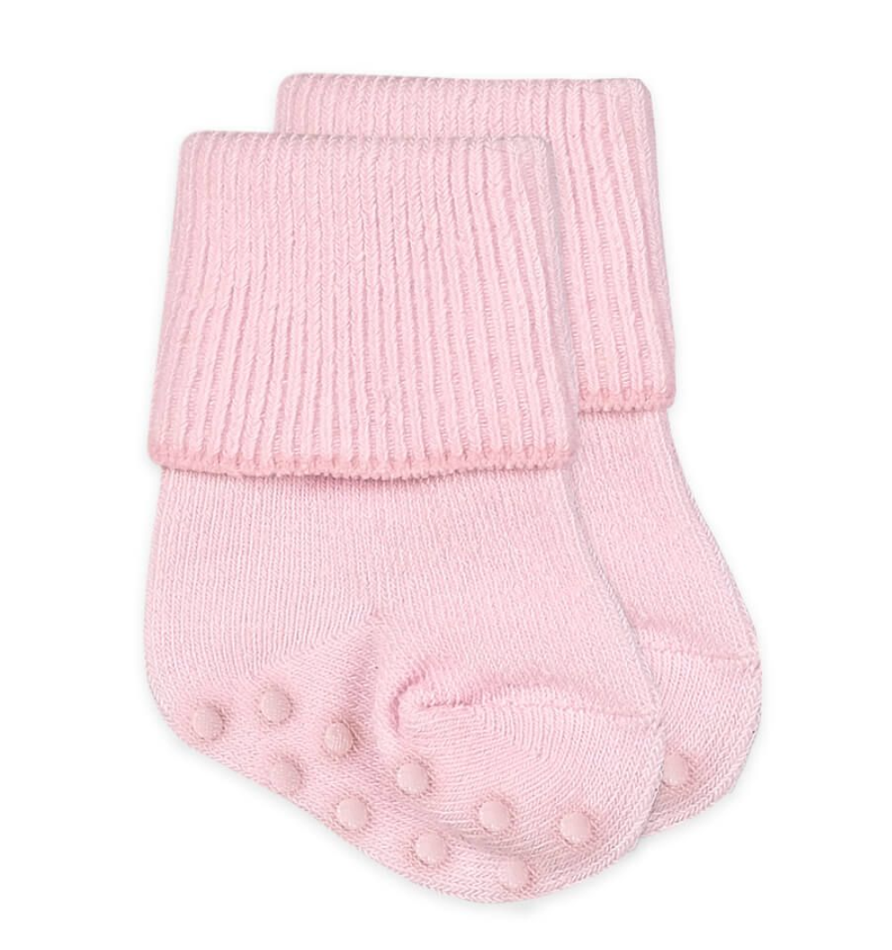 Jefferies Socks Non-Skid Smooth Toe Organic Cotton Turn Cuff Socks 1 Pair