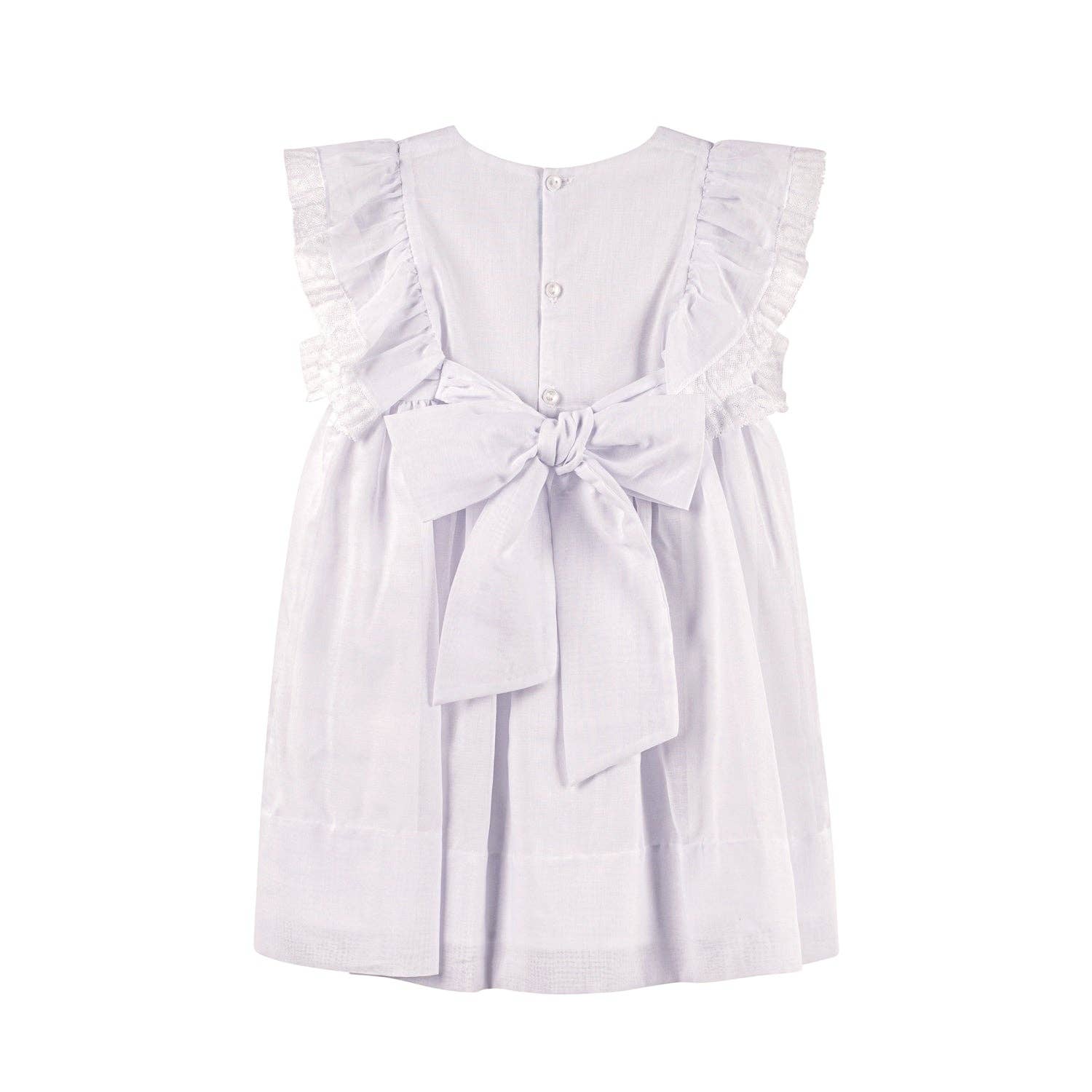 White Voile & Lace Princess Wedding Dress