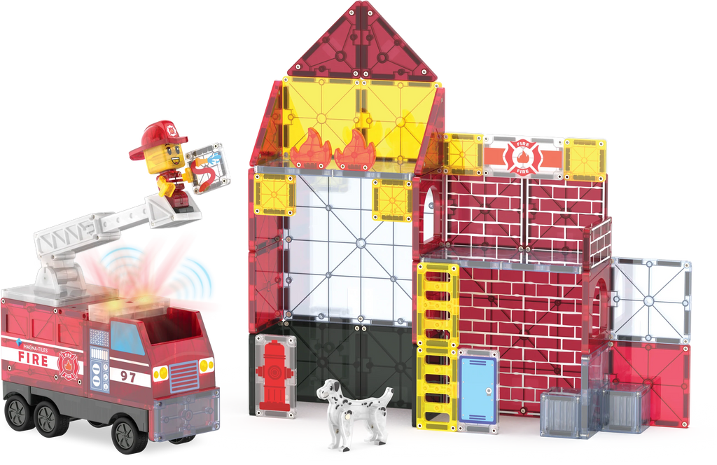 Magna Tiles- Fire Station 50 pc Set