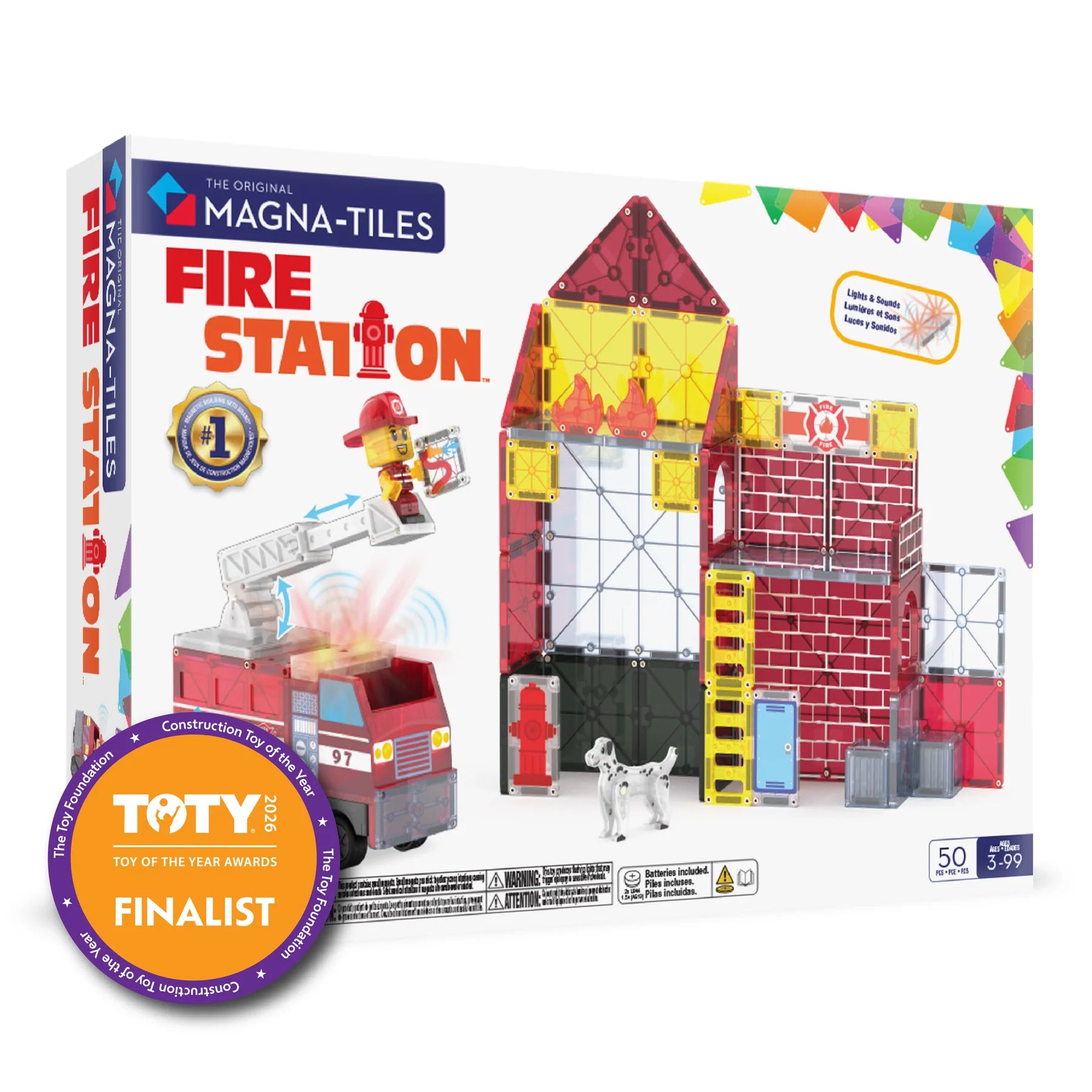 Magna Tiles- Fire Station 50 pc Set