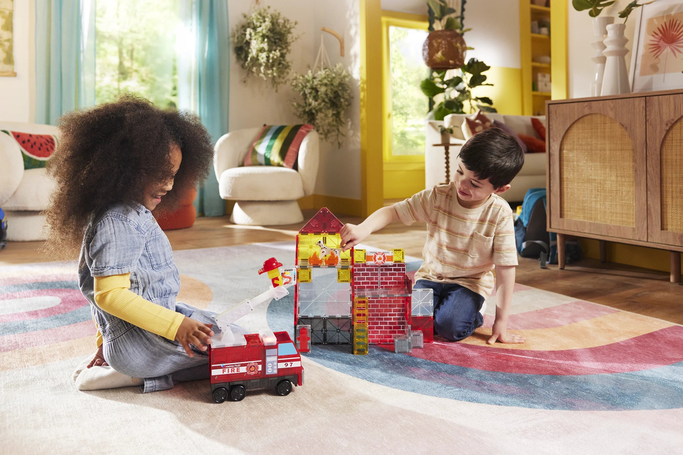 Magna Tiles- Fire Station 50 pc Set