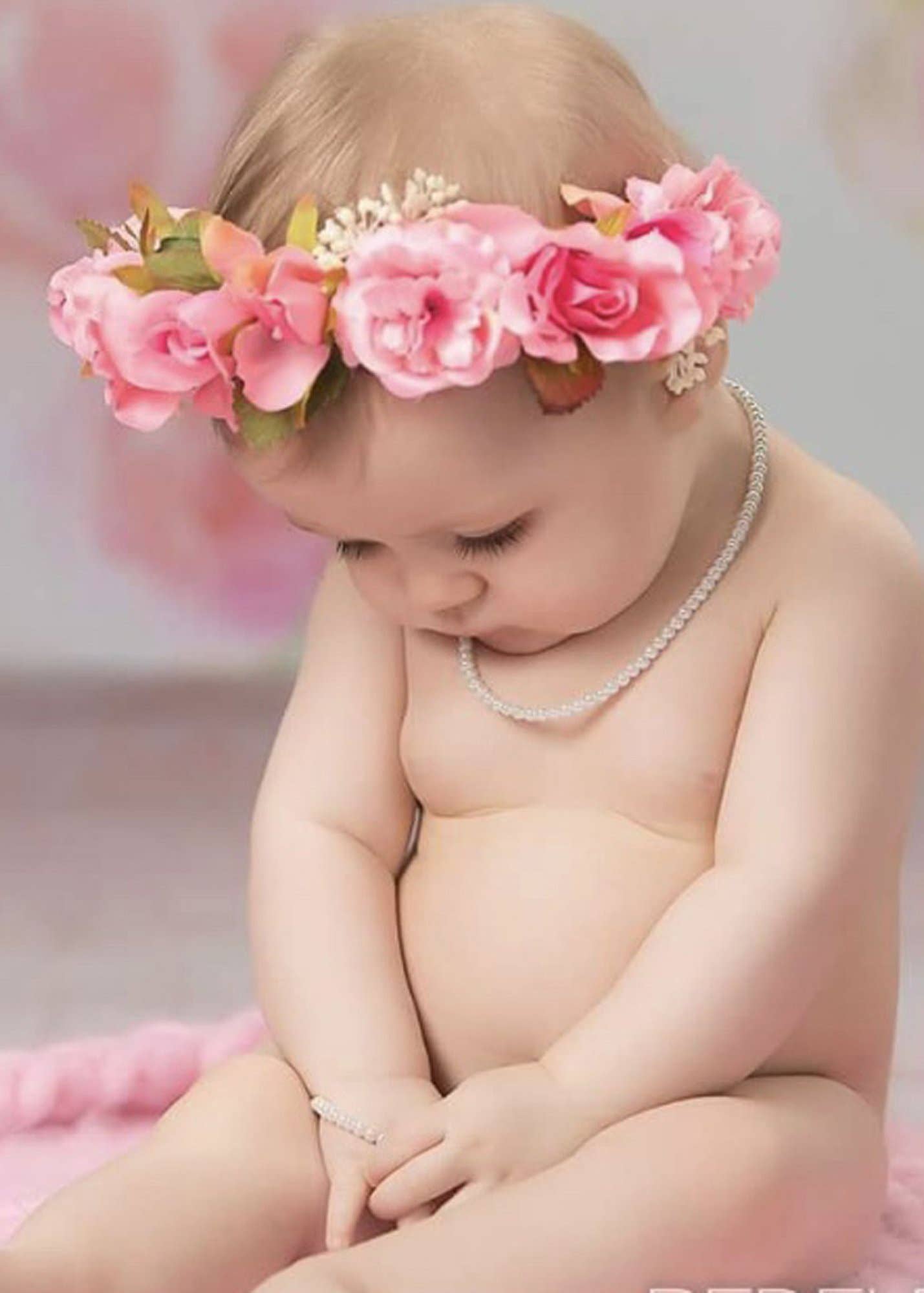 Girls Sterling Silver Strand of Pearls Kids Necklace