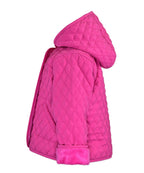 Widgeon Girls Hooded Quilted Barn Jacket lined w/faux fur
