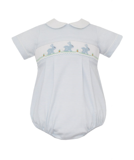 Bunny Boy's- Lt. Blue knit stripe bubble