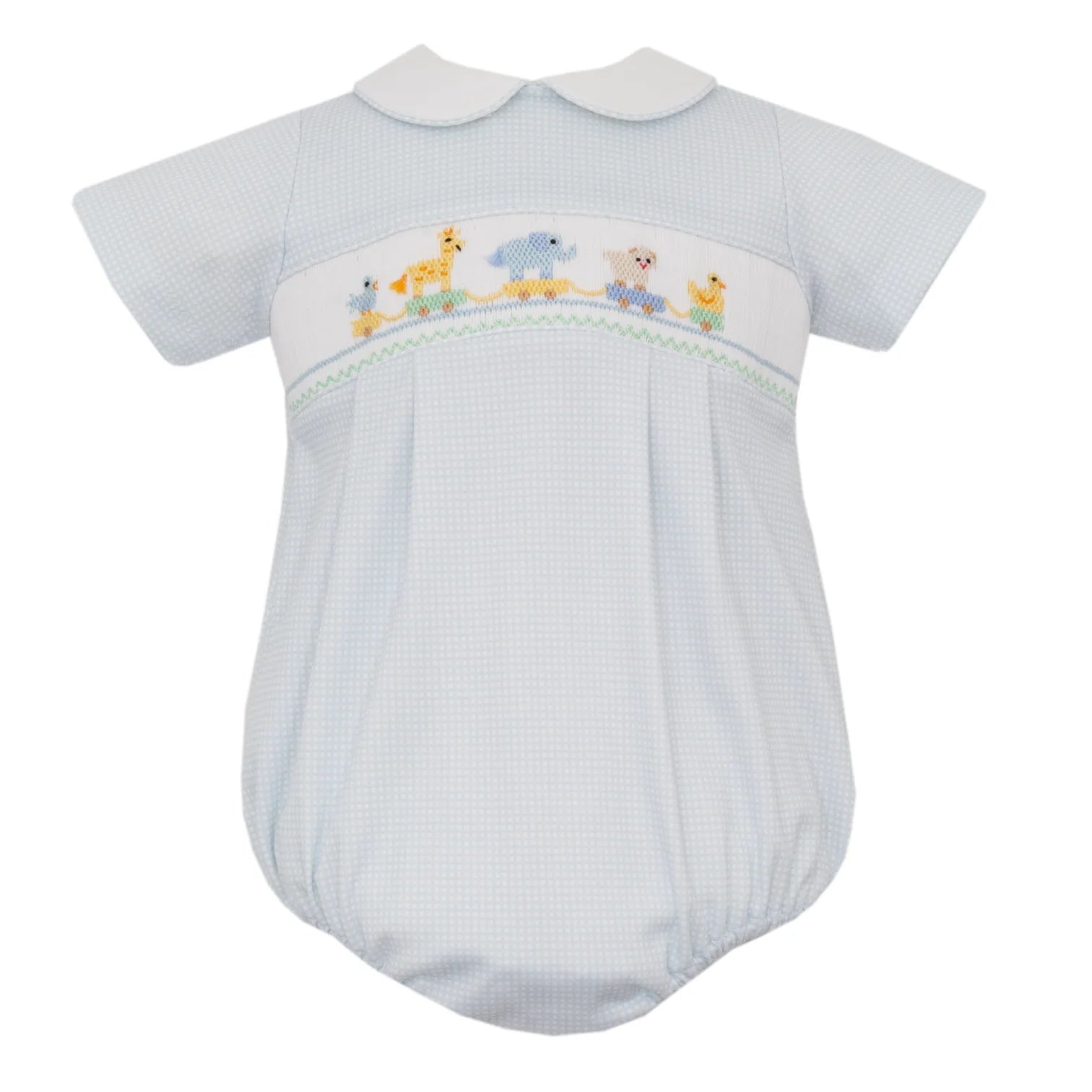 Toy Parade Boy's- Lt. Blue knit gingham bubble