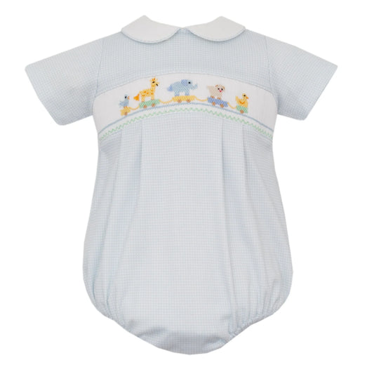 Toy Parade Boy's- Lt. Blue knit gingham bubble