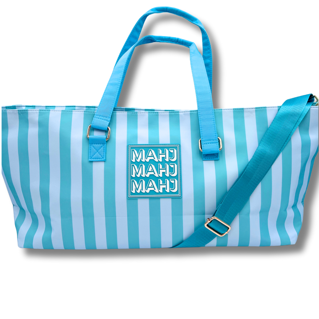 MAHJONG TOTE BAG  |  Wide with Zipper Closure