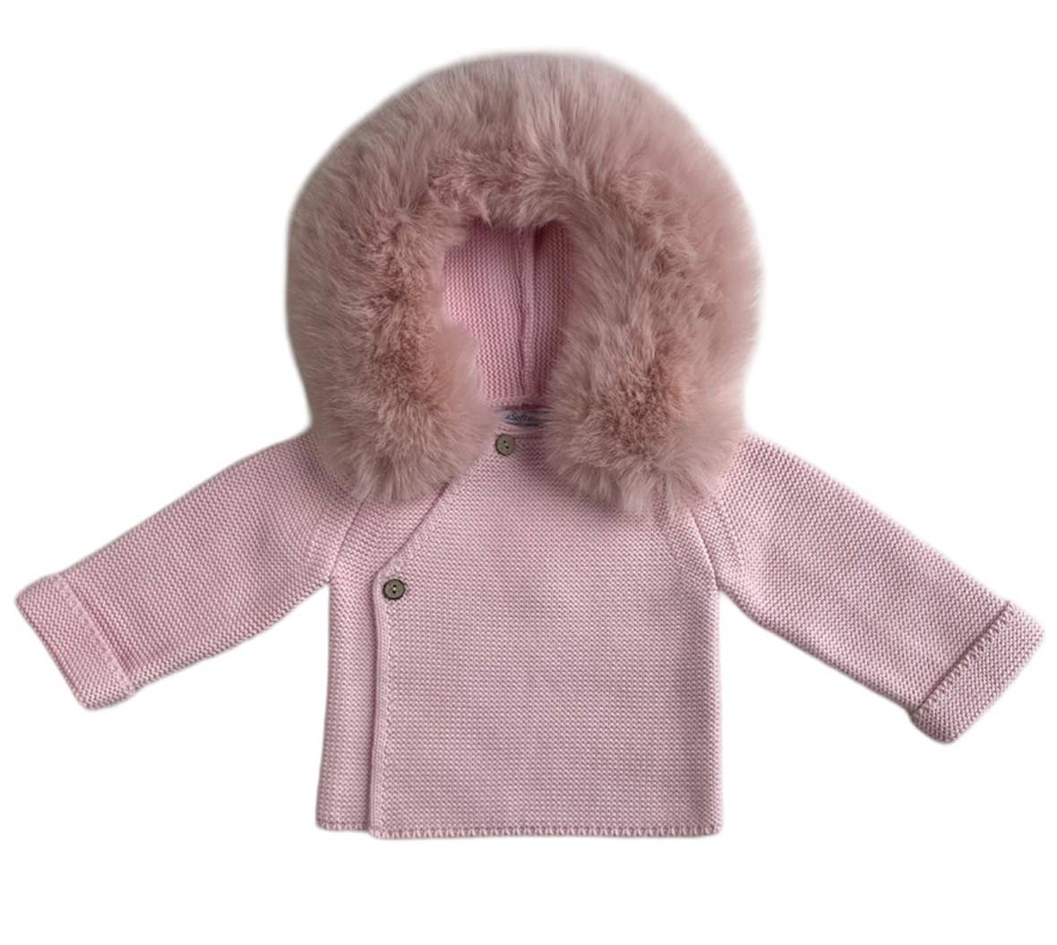 Knit Jacket with Removable Faux Fur