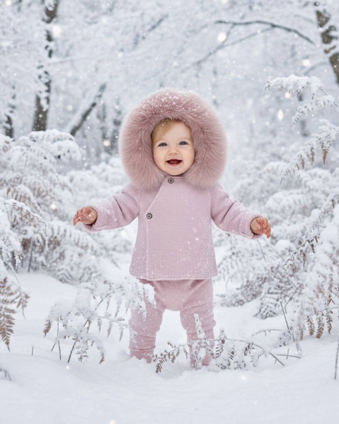 Knit Jacket with Removable Faux Fur