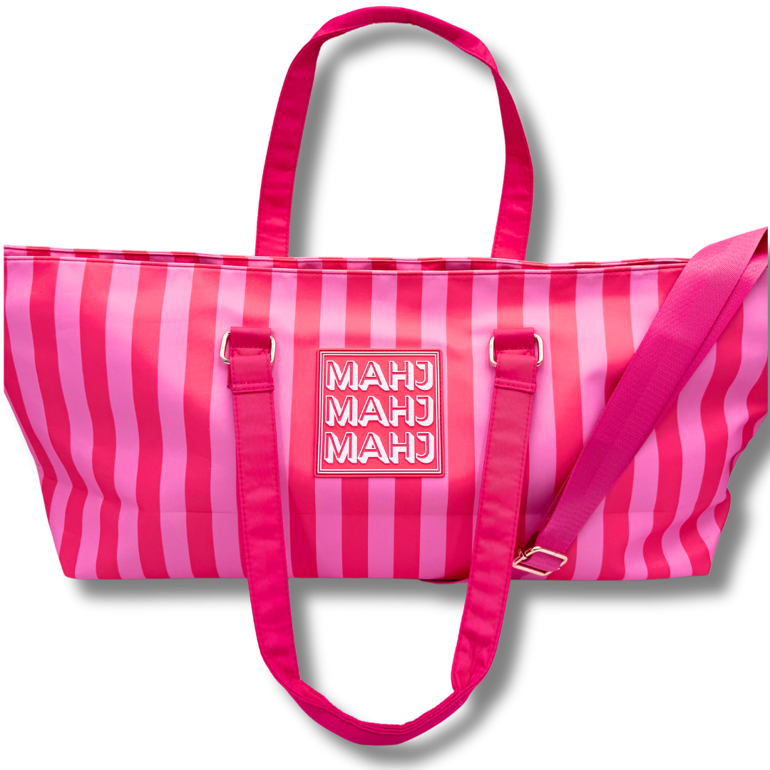 MAHJONG TOTE BAG  |  Wide with Zipper Closure