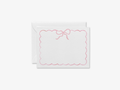 Light Pink Bow Flat Notecard