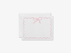Light Pink Bow Flat Notecard
