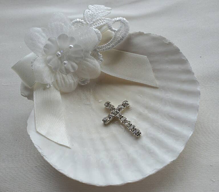 Baptismal Shell W/ Cry. Cross