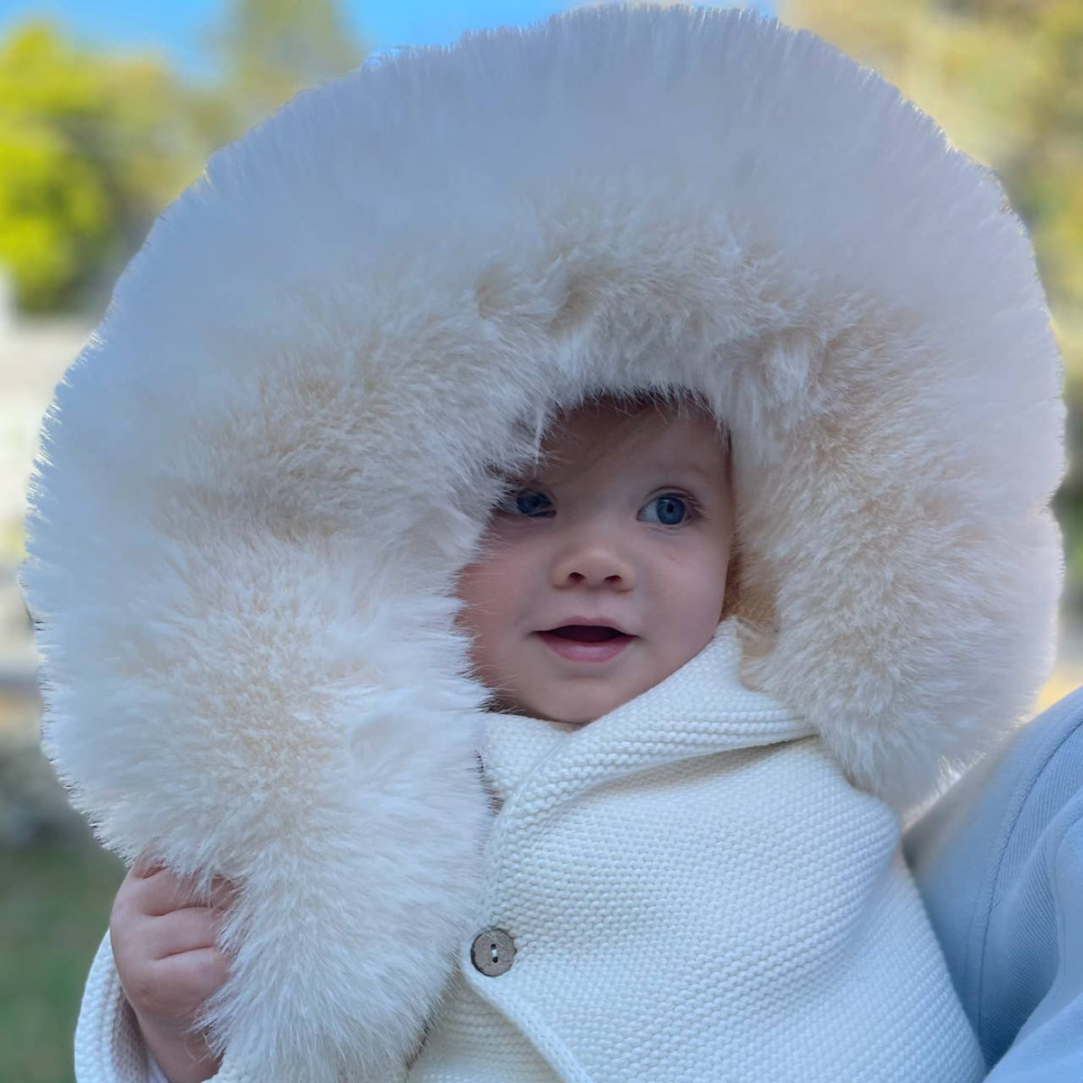 Knit Jacket with Removable Faux Fur