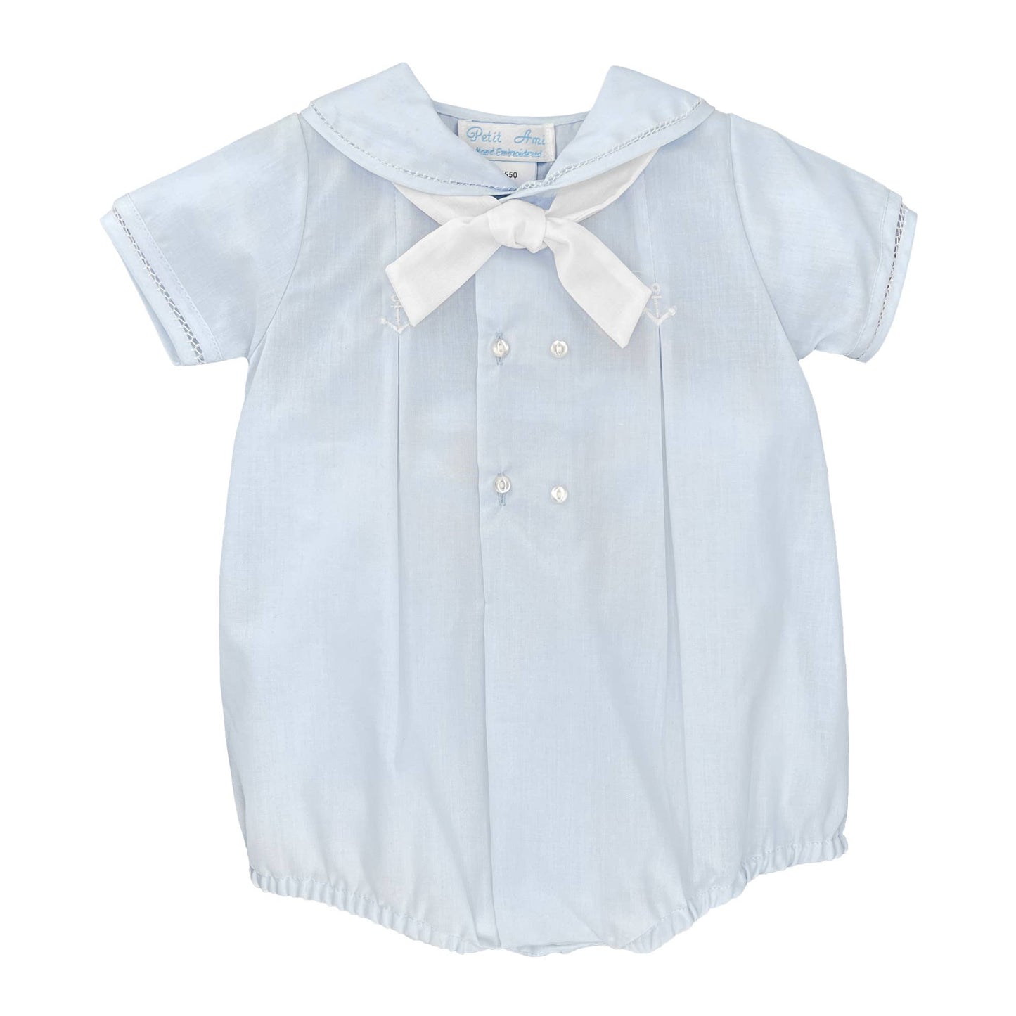 Romper with Anchor Embroidery