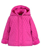 Widgeon Girls Hooded Quilted Barn Jacket lined w/faux fur