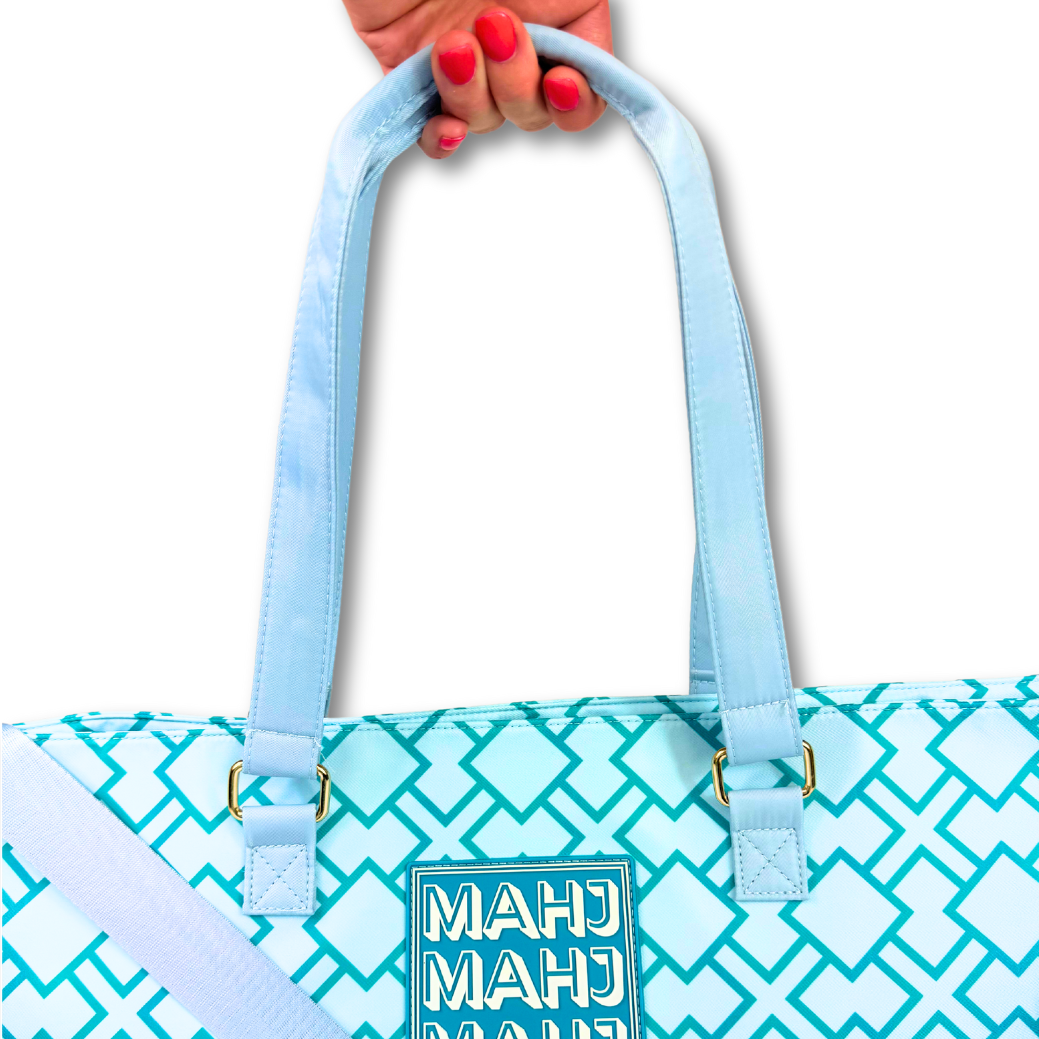 MAHJONG TOTE BAG  |  Wide with Zipper Closure