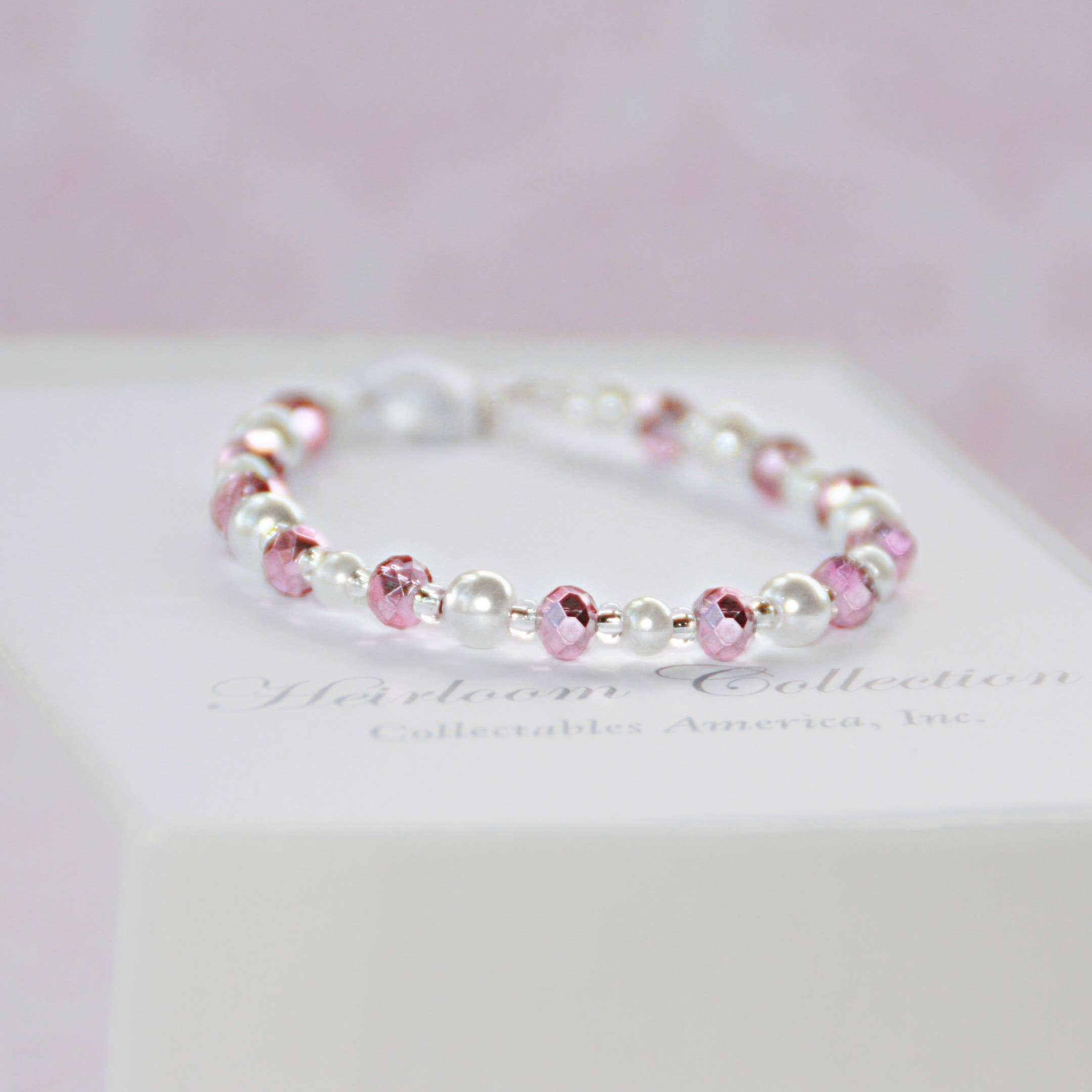 Twinkling Pink & Crystals Pretty Bracelet