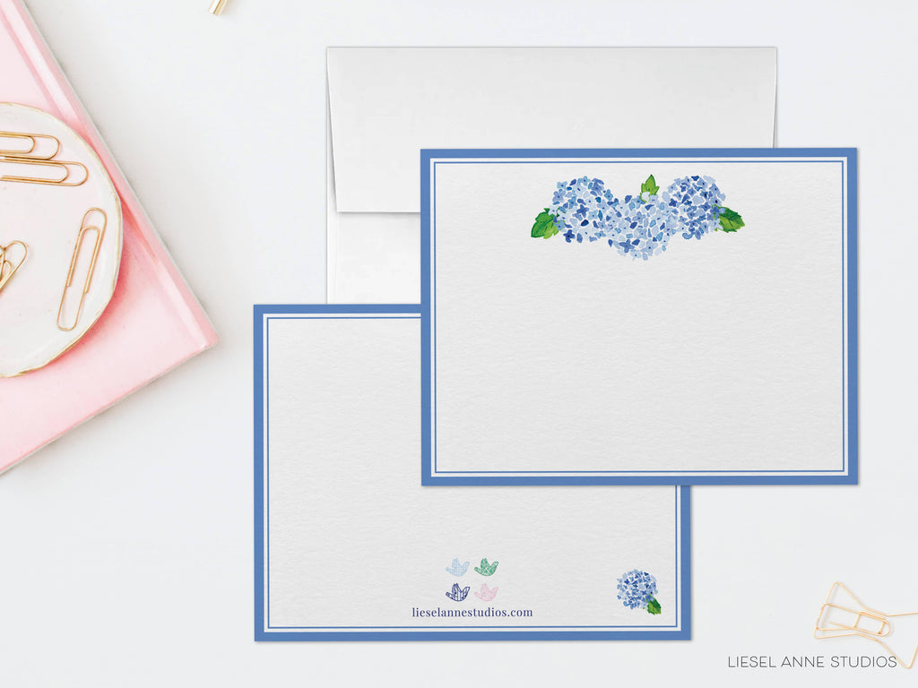 Hydrangea Flat Notecards [Sets of 8]