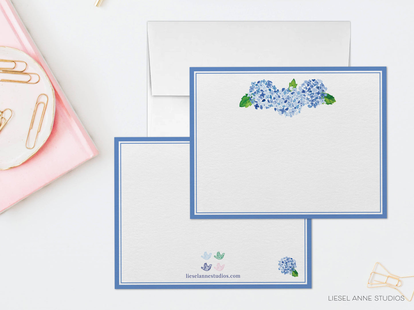 Hydrangea Flat Notecard