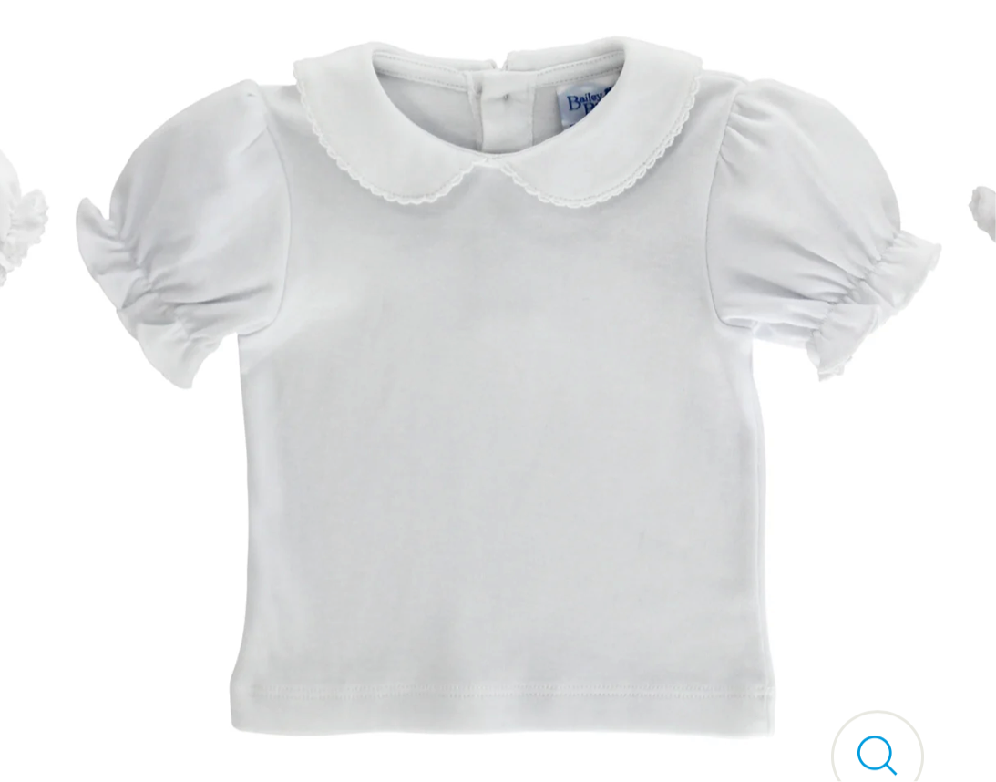 White Knit, Girls Short Sleeve Piped Shirt