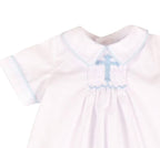 Haven Daygown & Diaper Cover - Blue embroidering
