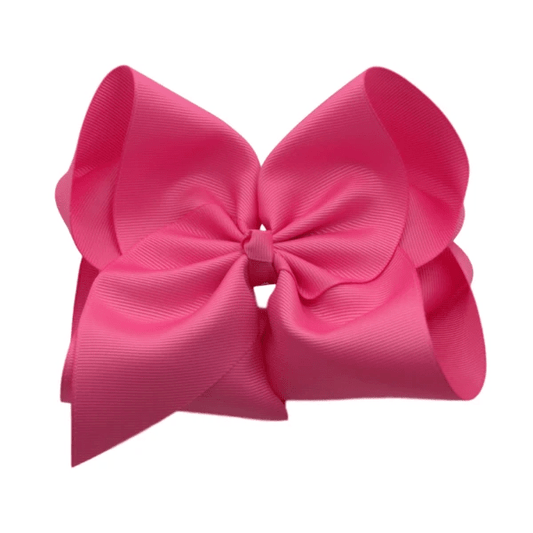 6 inch Solid Grosgrain Bow/Alligator Clip