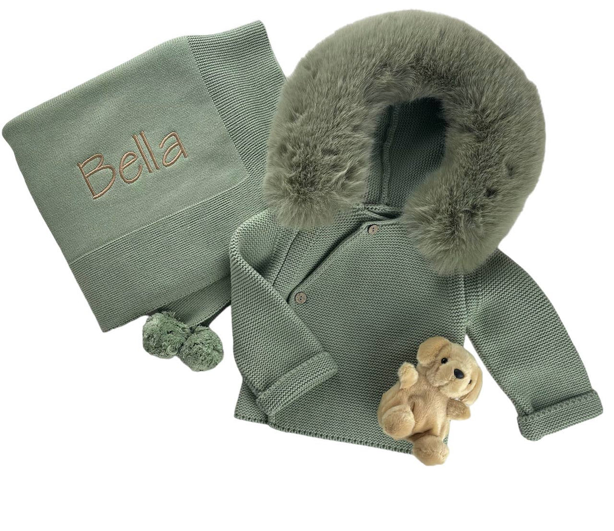 Knit Jacket with Removable Faux Fur