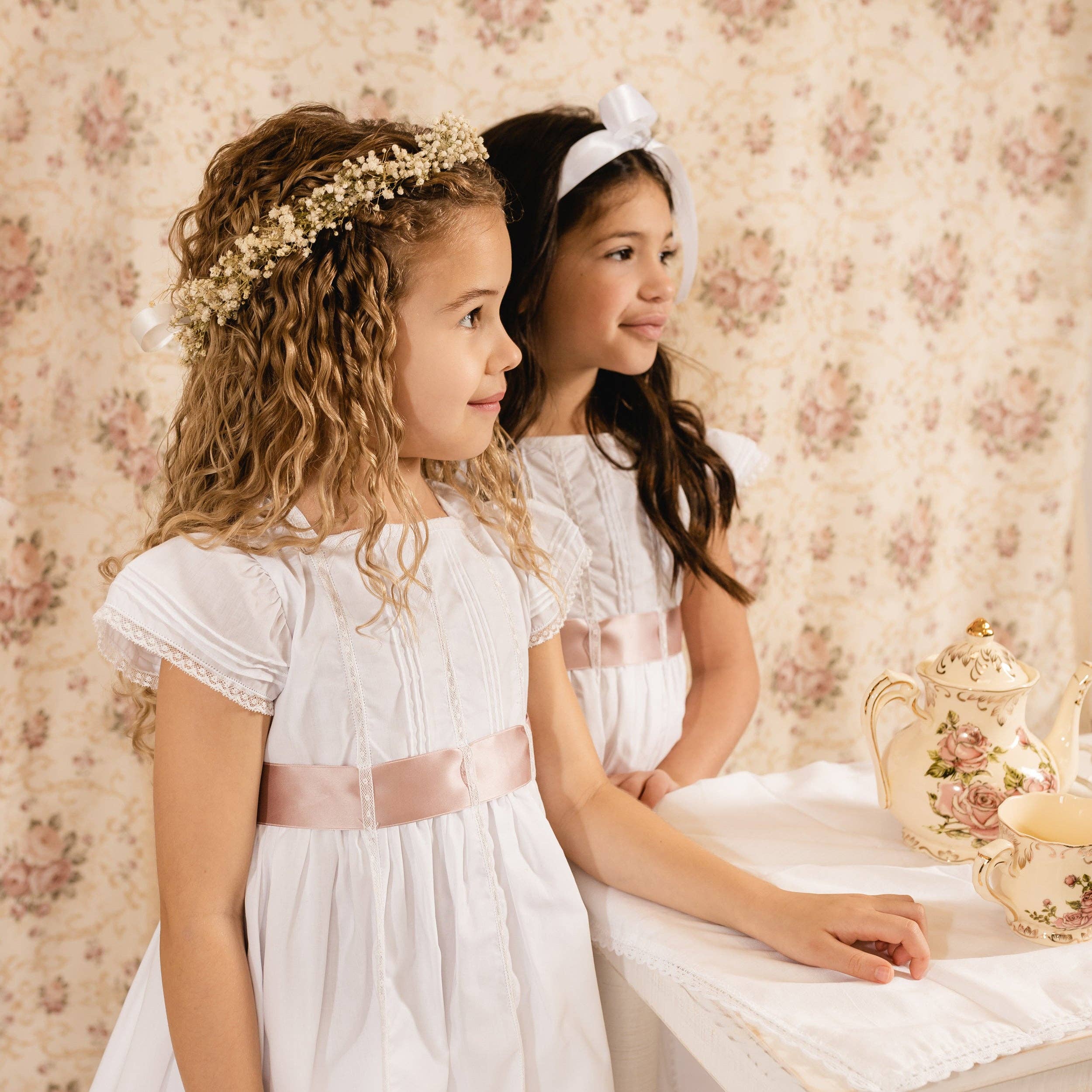 White Specialty Dress w/ Removable Sash