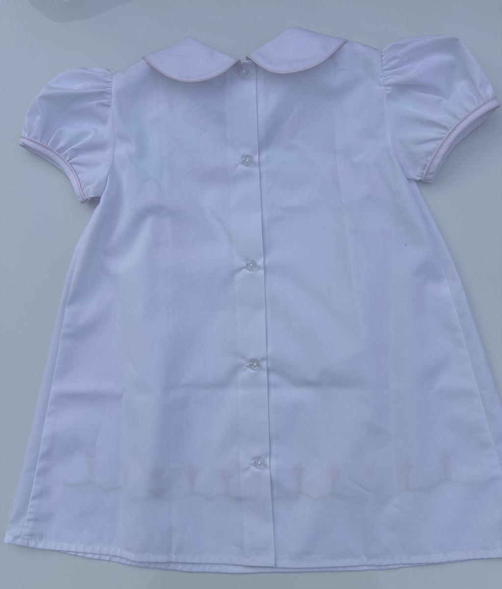 Daygown with dainty flowers embroidered on the bottom