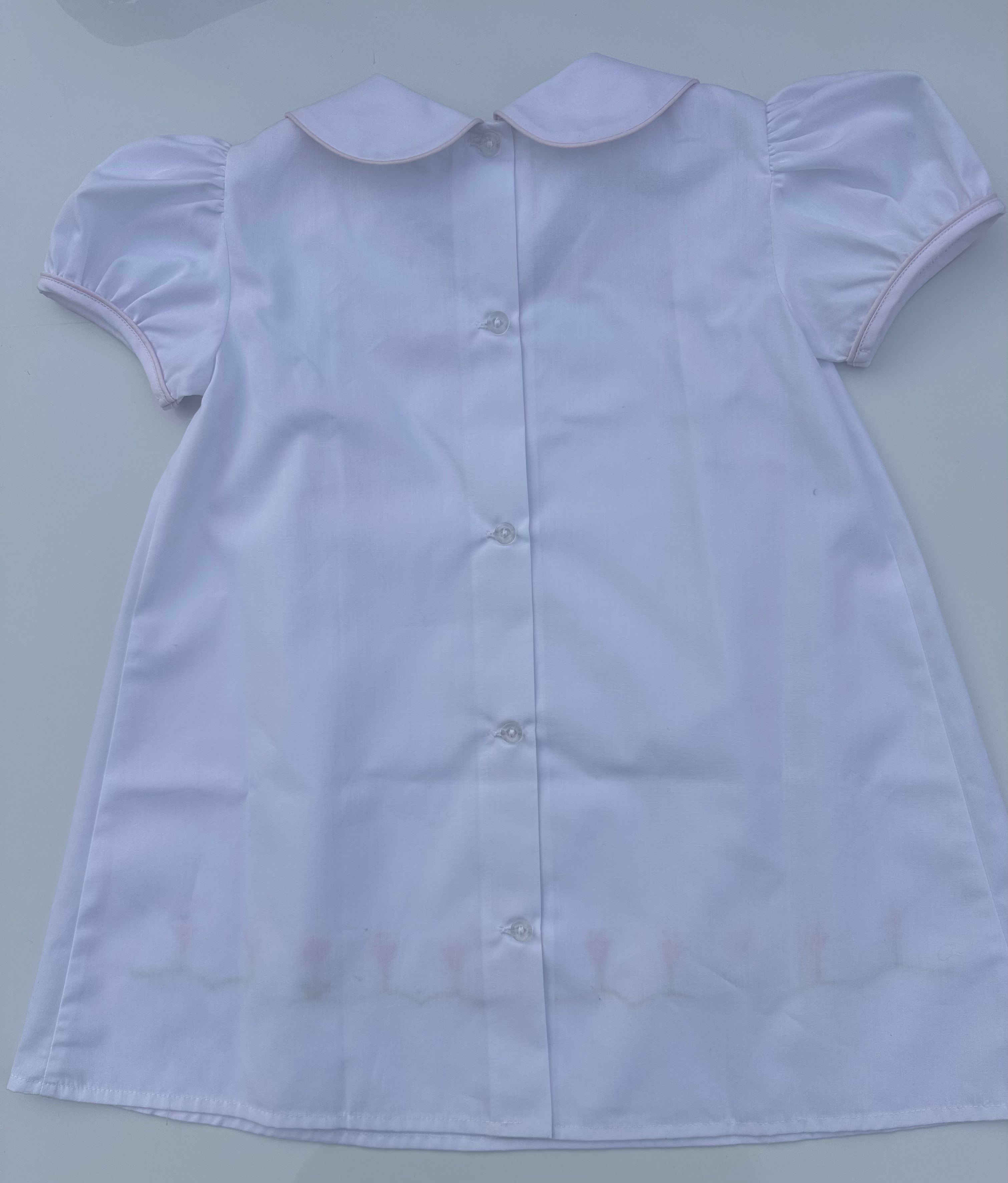 Daygown with dainty flowers embroidered on the bottom