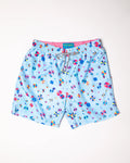 Boy's Cyclist Swim Trunks- Beach Umbrellas Blue
