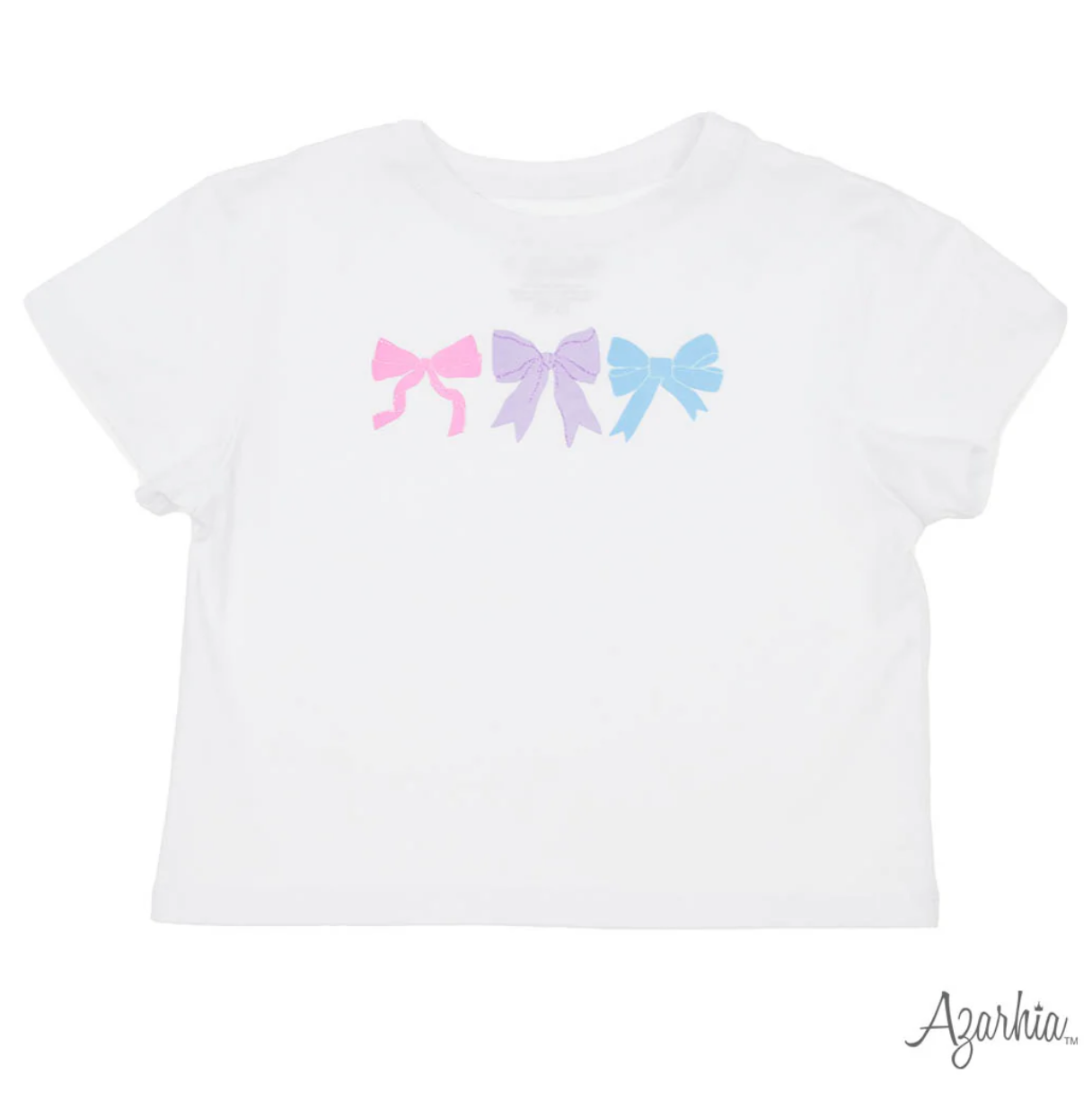 Pastel Bows Screen Print White Boxy
