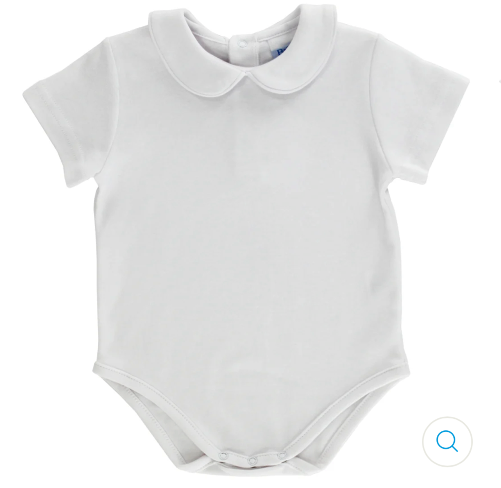 White Knit Onesie, Knit Boys Short Sleeve