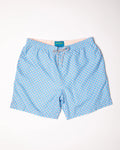 Boy's Cyclist Swim Trunks- Fans Sky/Orange