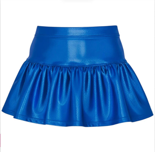 Gathered Skort in Royal Shimmer
